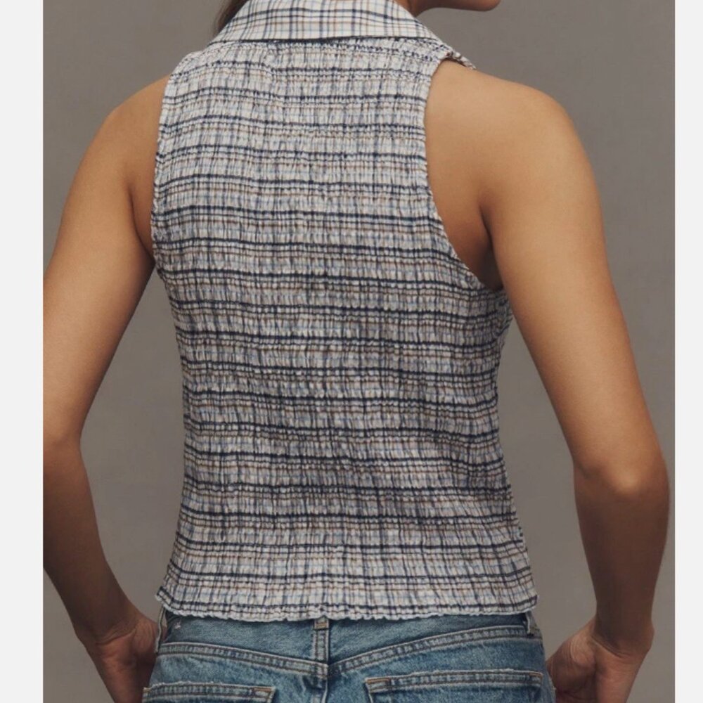 Pilcro Shirred Top XS NWT - Picture 3 of 6